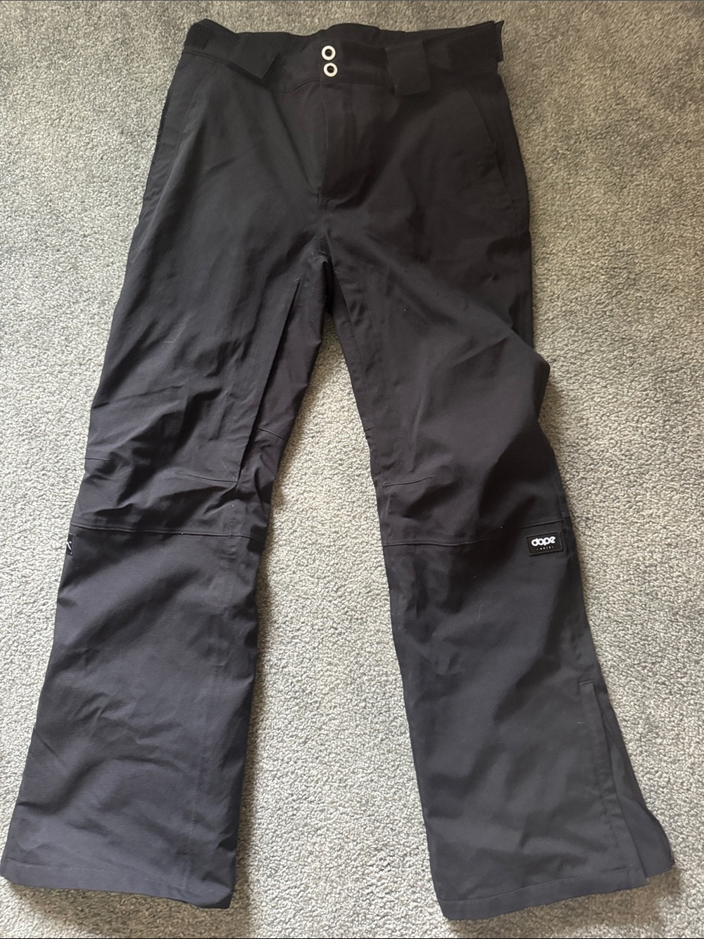 DOPE Womens Black Ski/Snow Pants with Reinforced Knees